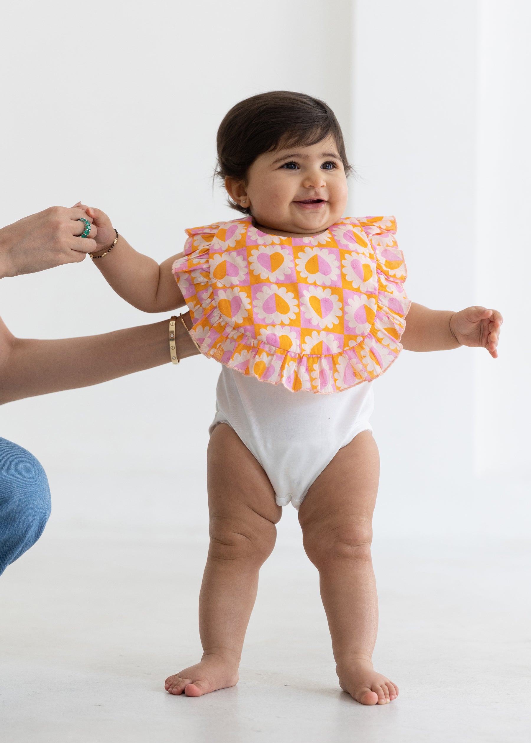 Queen Of Hearts Ruffle Bib