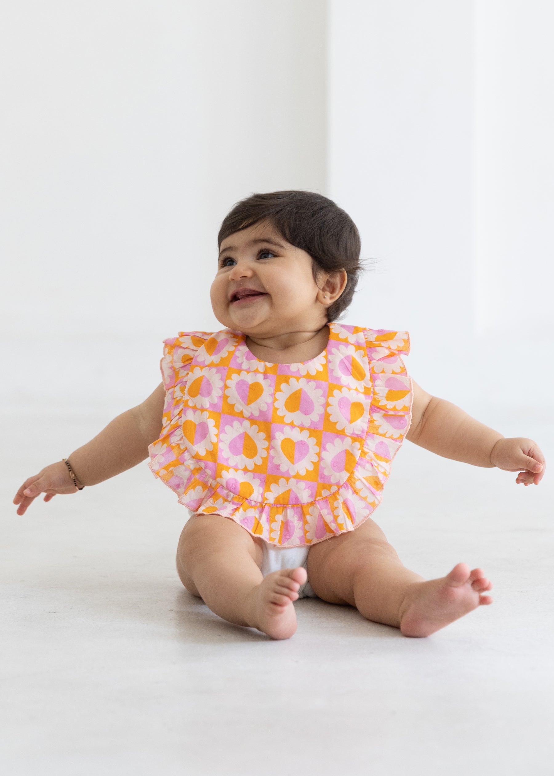Queen Of Hearts Ruffle Bib