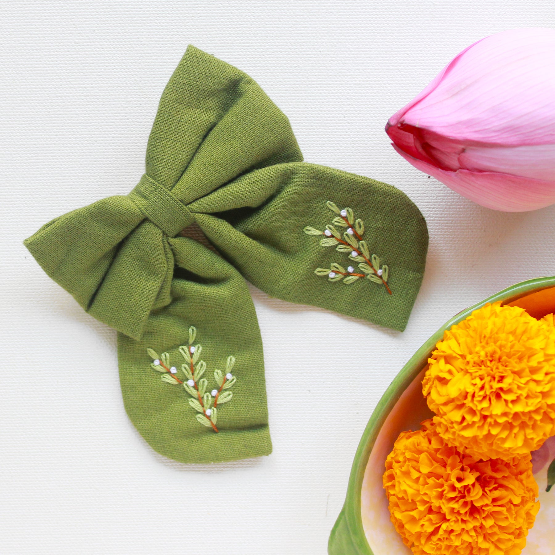 For The Dreamer - Set Of 2 Embroidered Bows