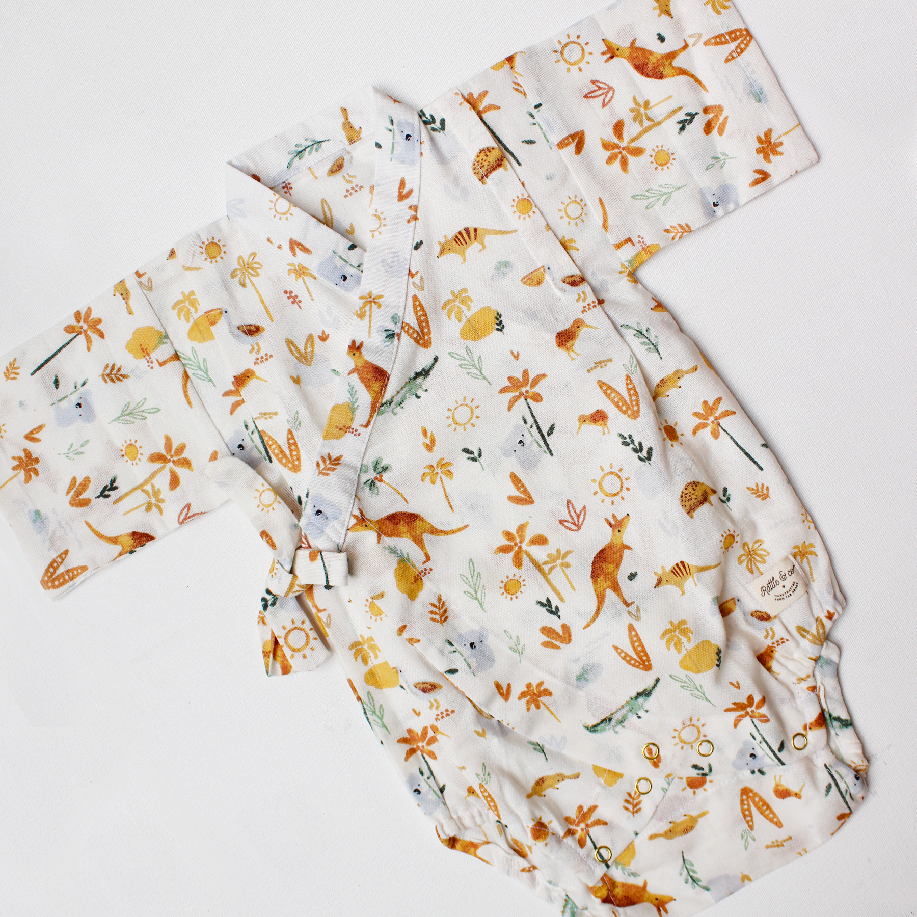 Adventure Baby Kimono Onesie