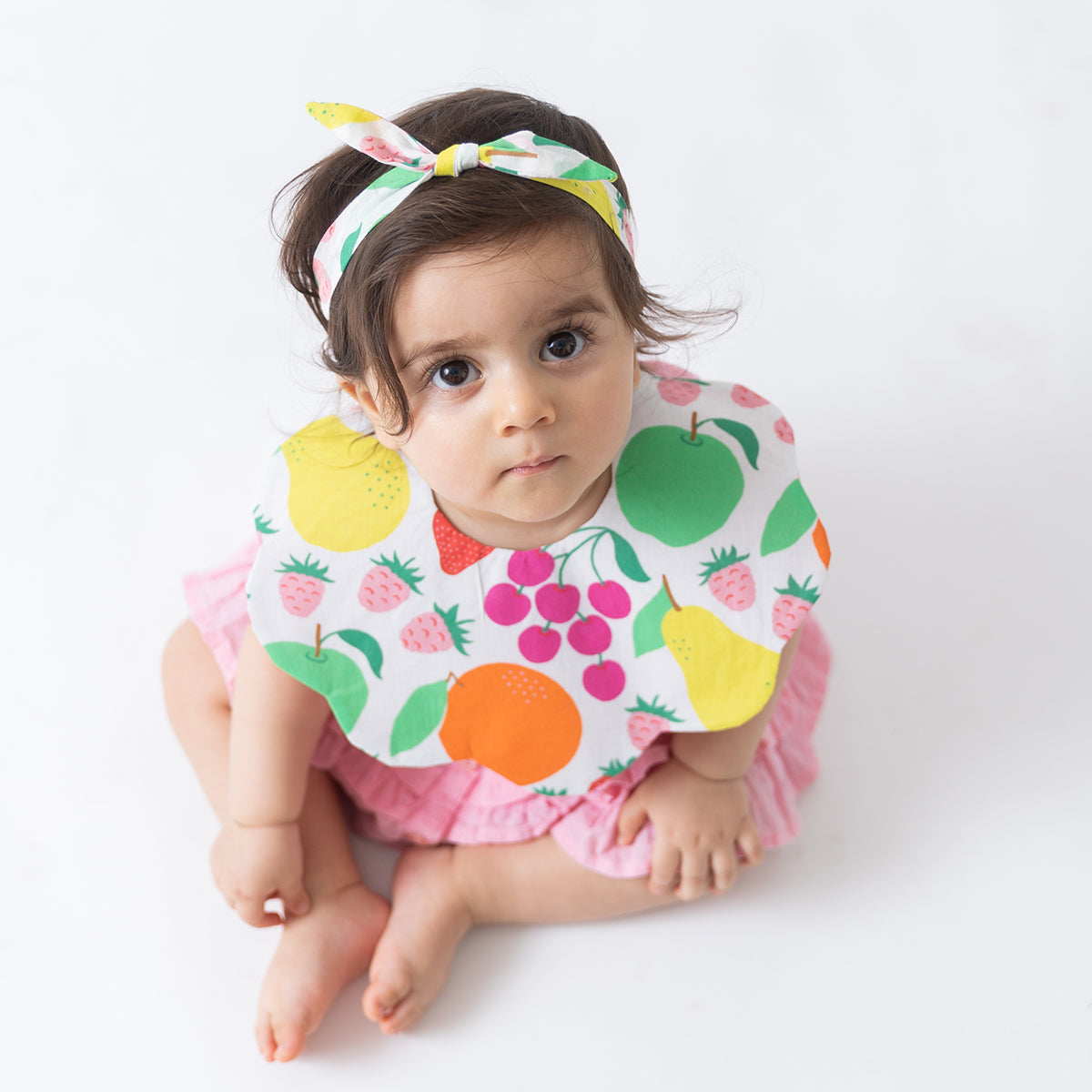 Grapeful Day Bib + Bow Set