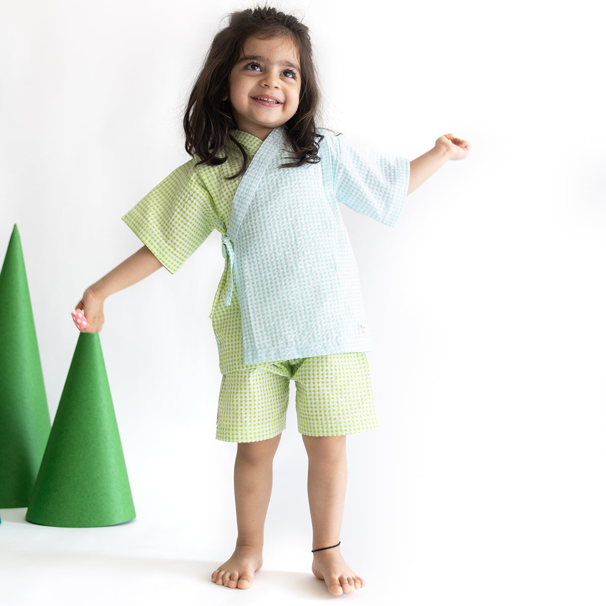 Wave Chaser Kimono Shorts Set