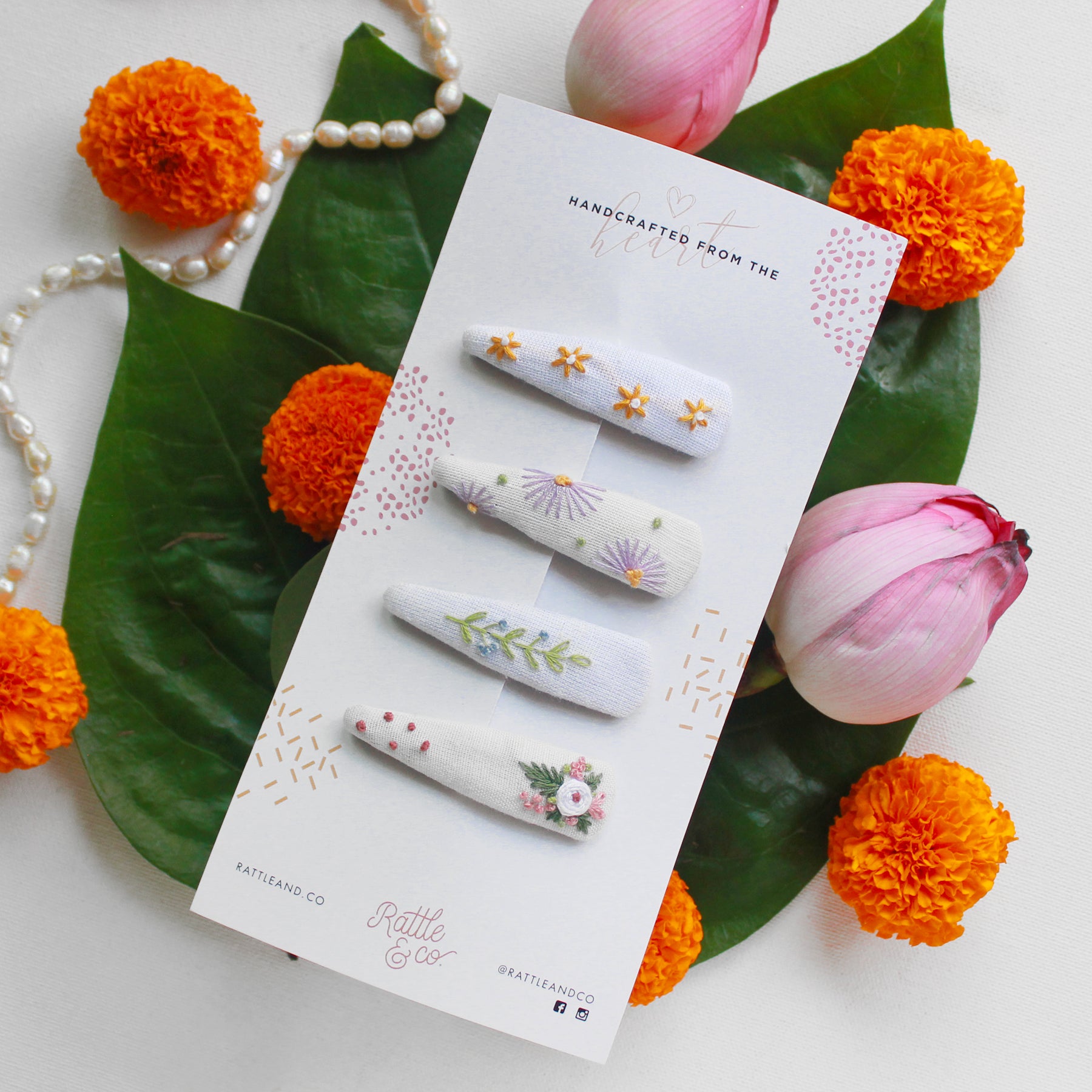 Will Bloom Again - Set Of 4 Embroidered Tic Tacs