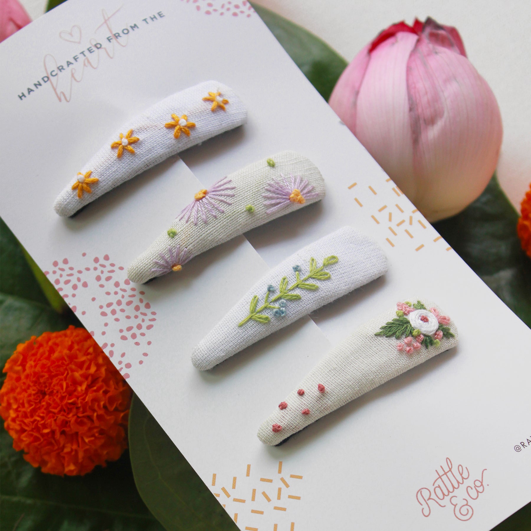Will Bloom Again - Set Of 4 Embroidered Tic Tacs