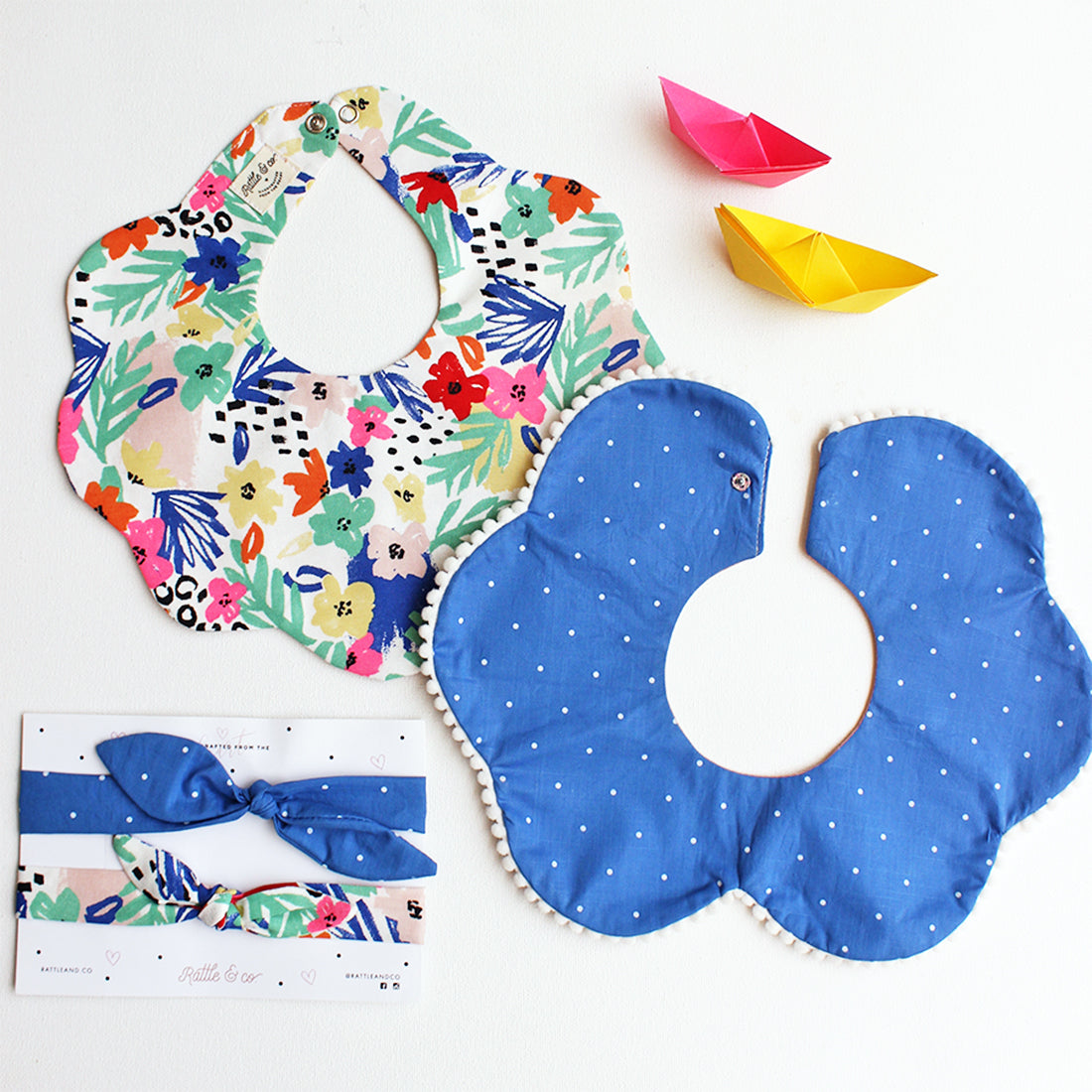 Puddle Jumping 2 Bibs + Bow Set