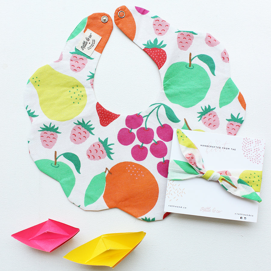 Grapeful Day Bib + Bow Set