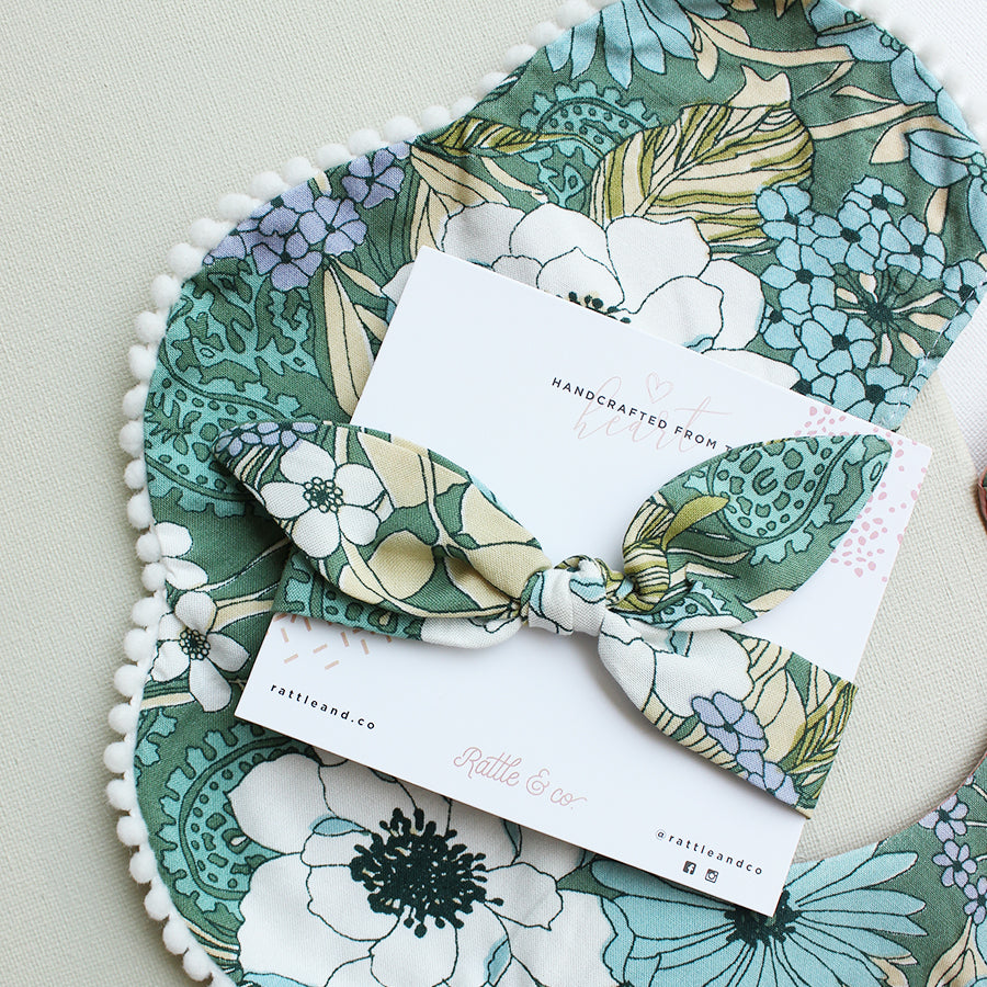 Under The Canopy Bib + Bow Set