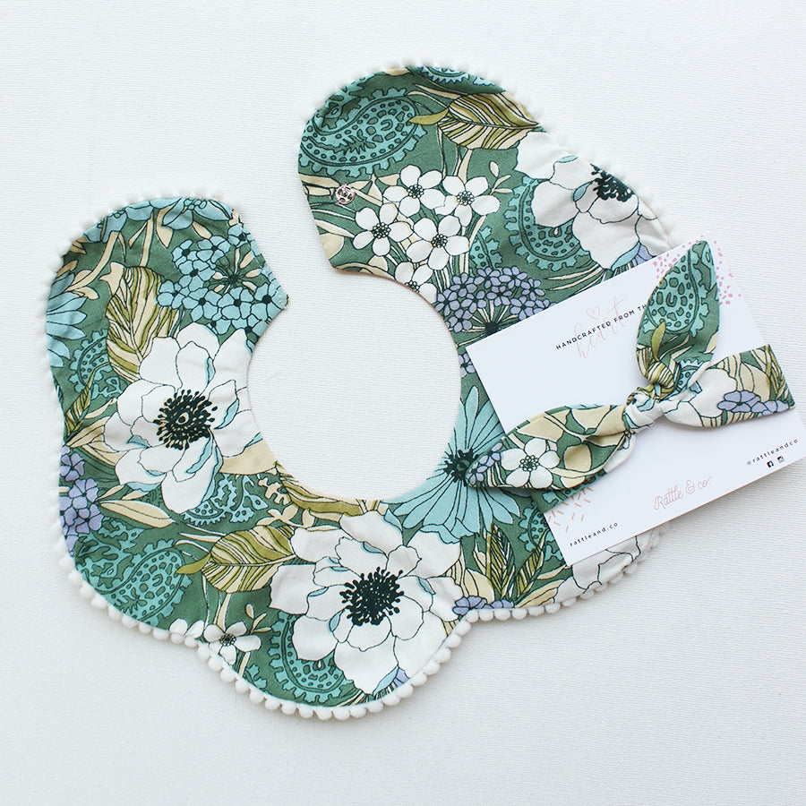 Under The Canopy Bib + Bow Set