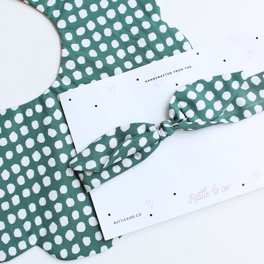 Watermelon Whirl 2 Bibs + Bow Set