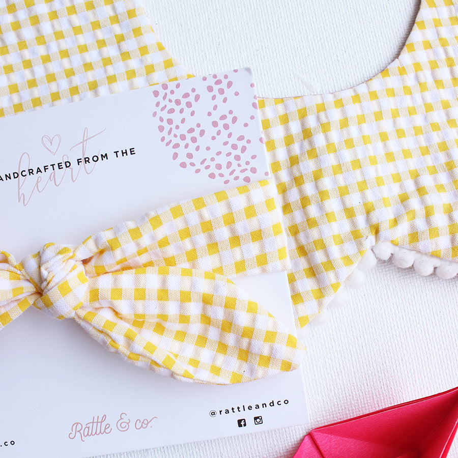 Picnic Party 2 Bibs + Bow Set