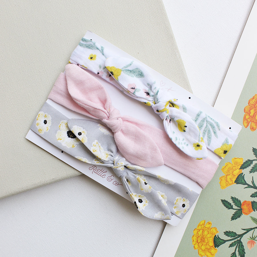 Happy Little Hearts - Set of 3 Headbands