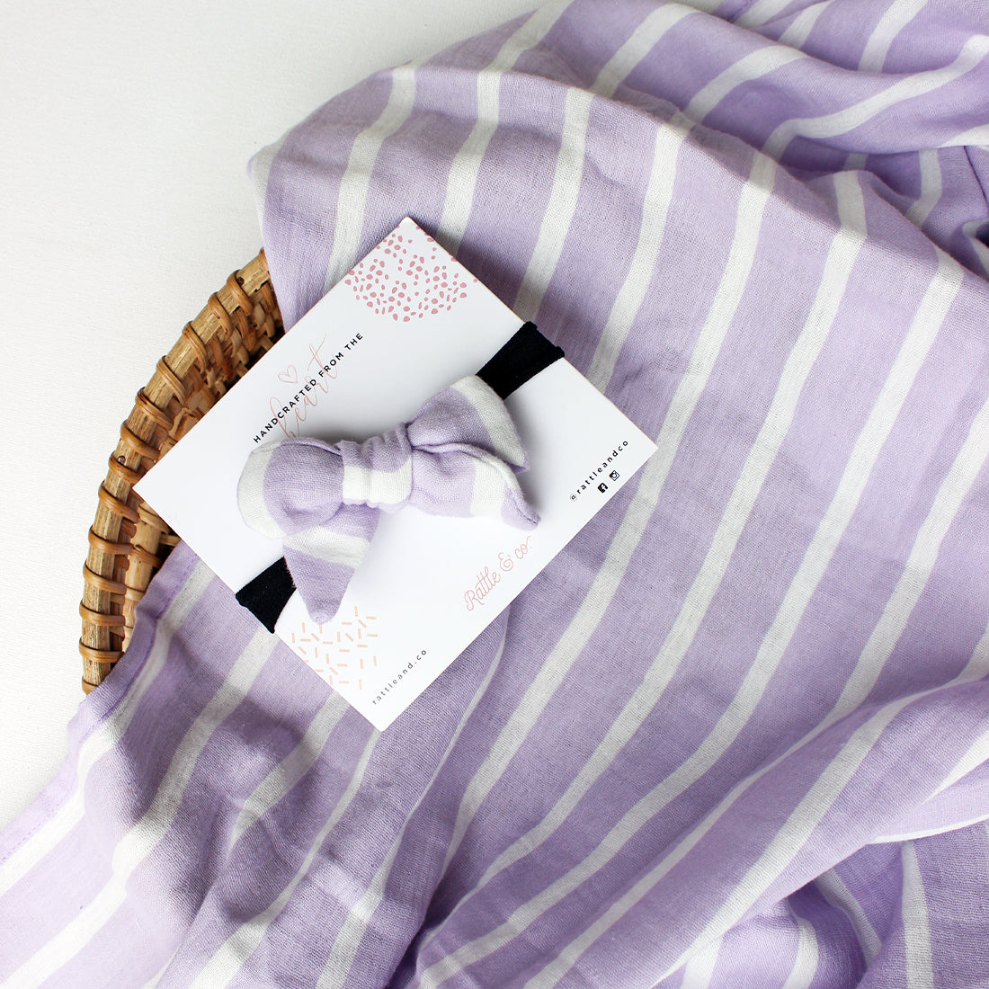 Noony Naps Set of 2 Swaddles + Bow