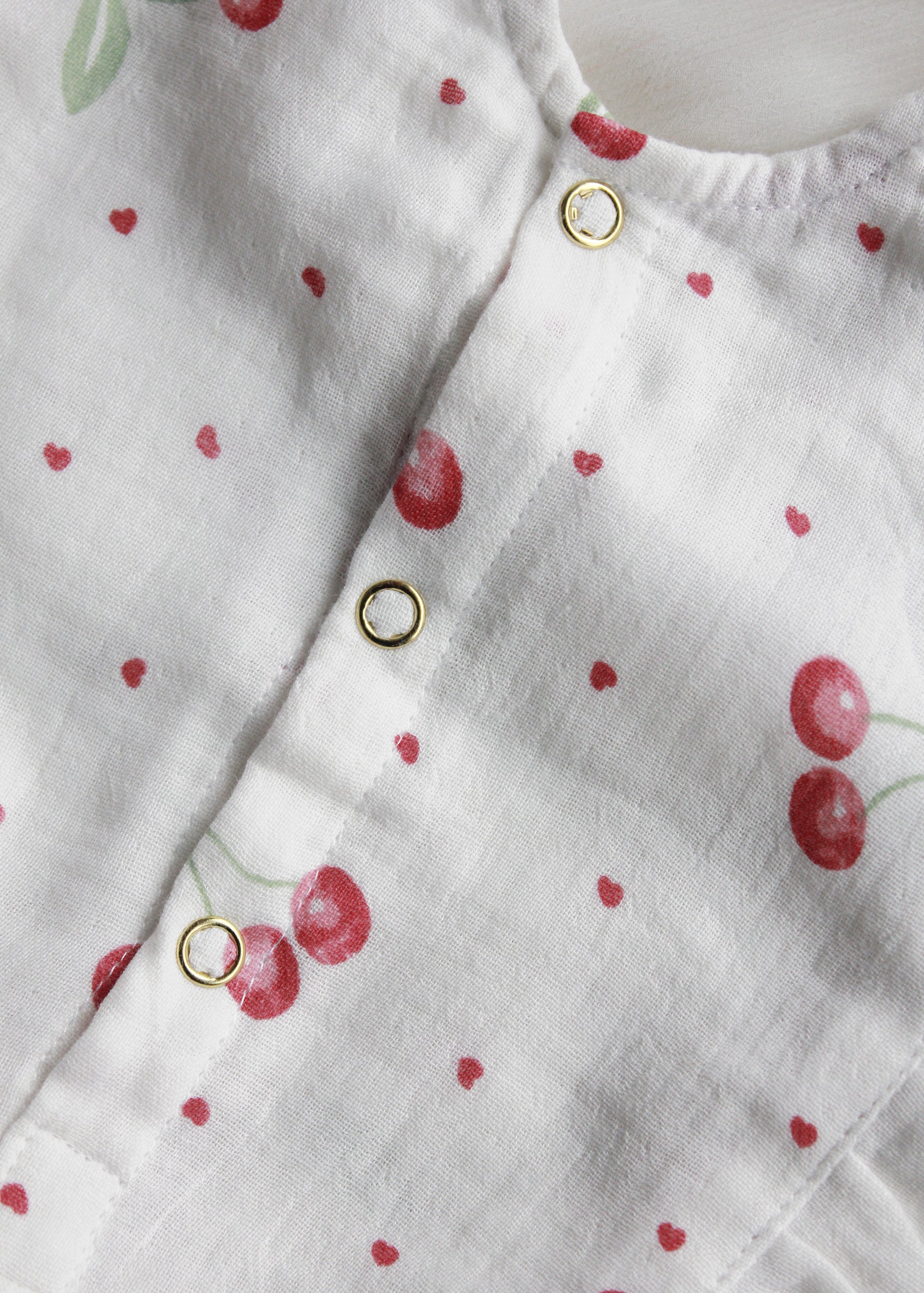 Love You Cherry Much Puff Sleeve Romper