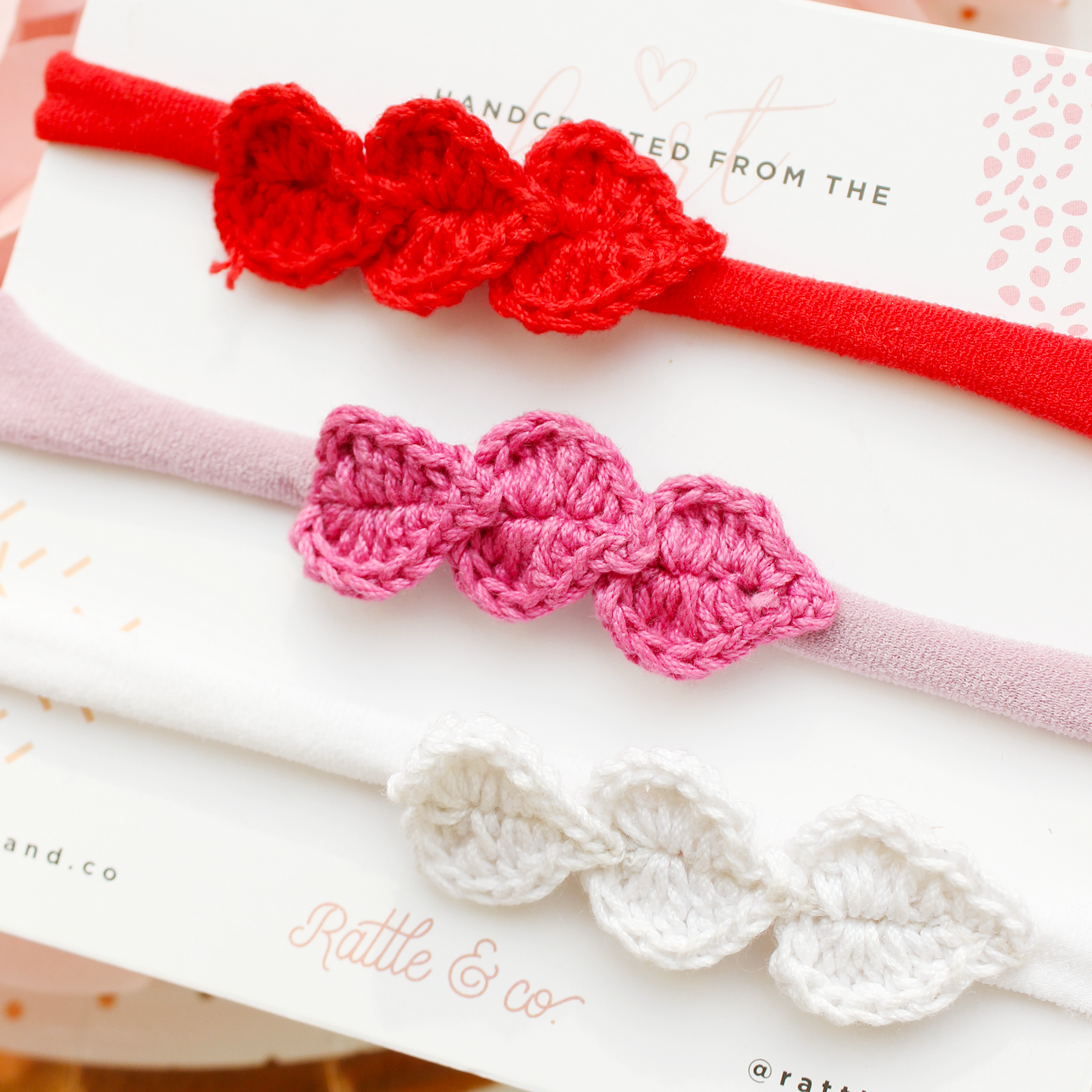 My Sweet Hearts - Set of 3 Headbands