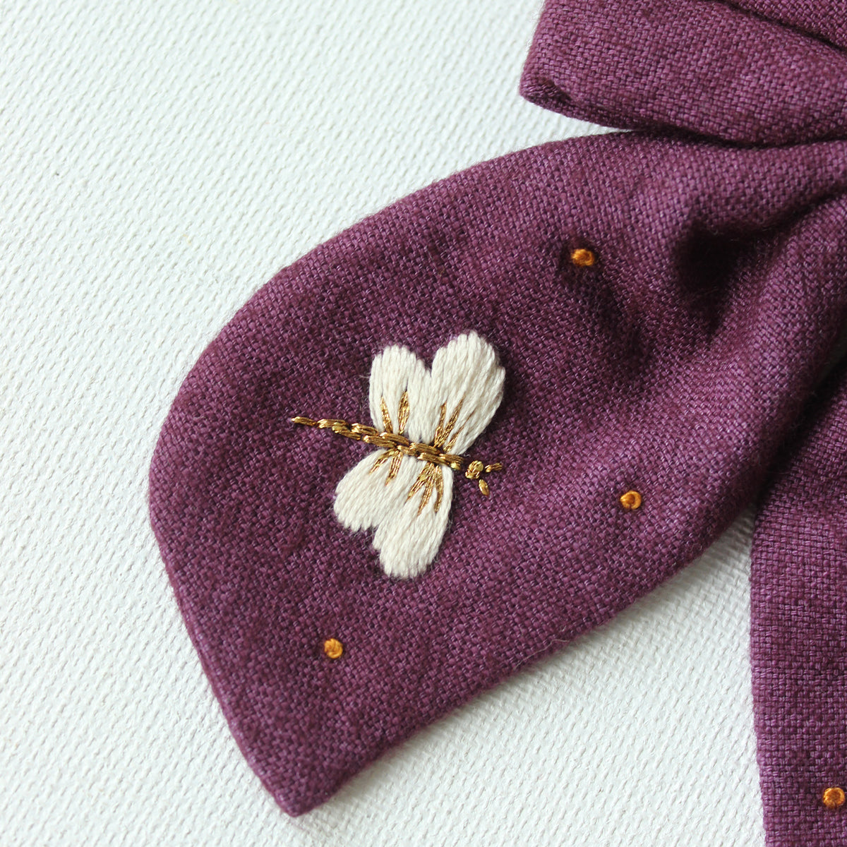 Dragonfly In The Sky - Set Of 2 Embroidered Bows