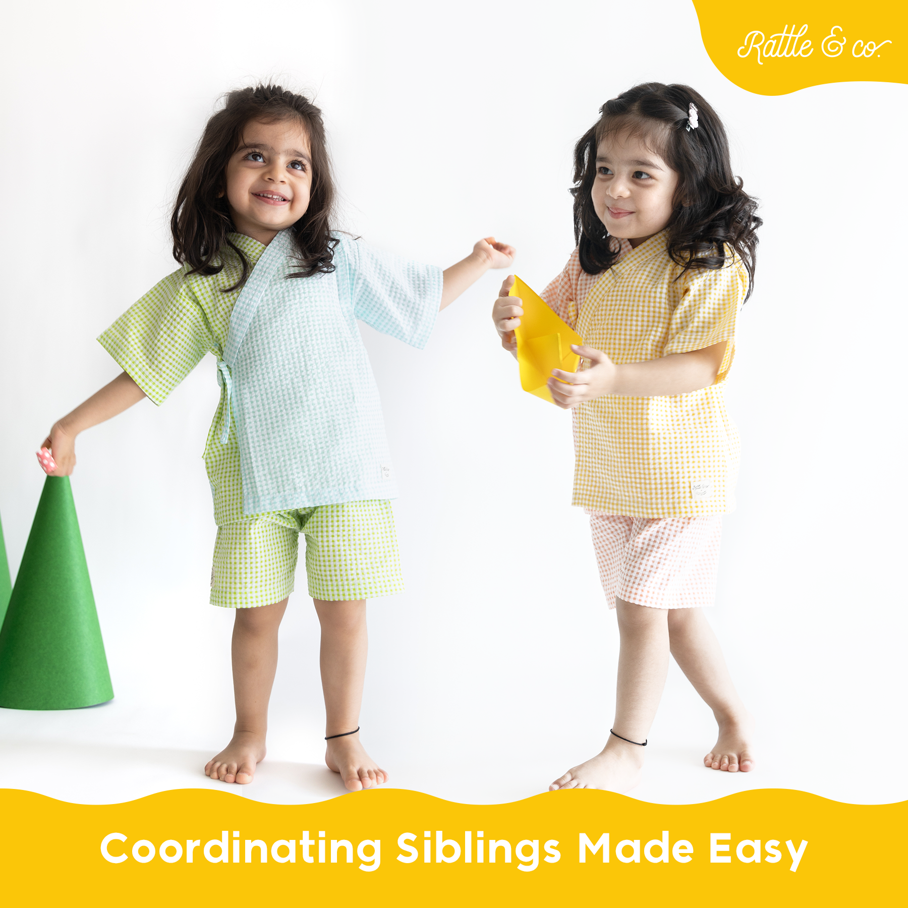 Coordinating Siblings Made Easy: Rattle & Co.'s Coord Sets and Kimonos