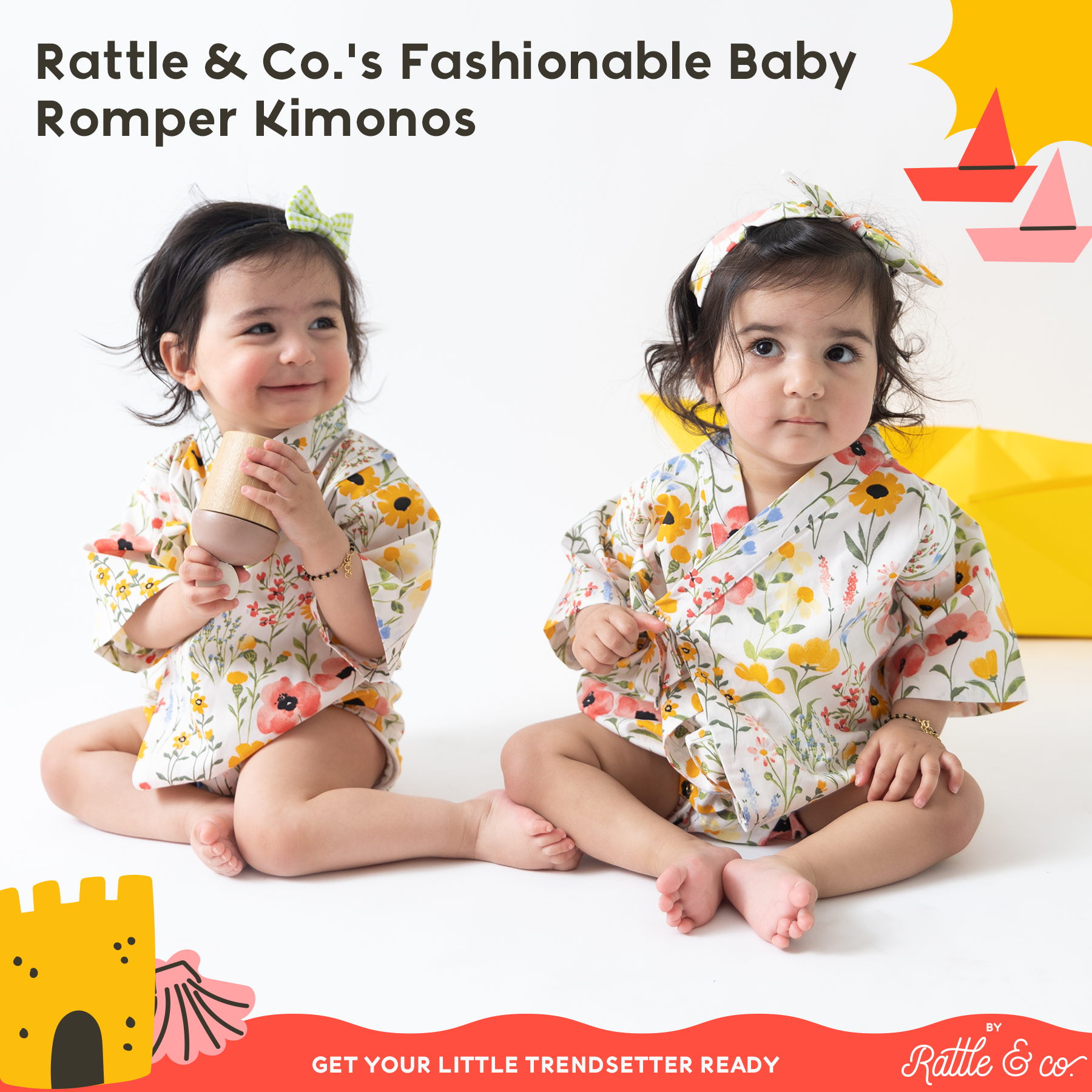 Get Your Little Trendsetter Ready: Rattle & Co.'s Fashionable Baby Romper Kimonos