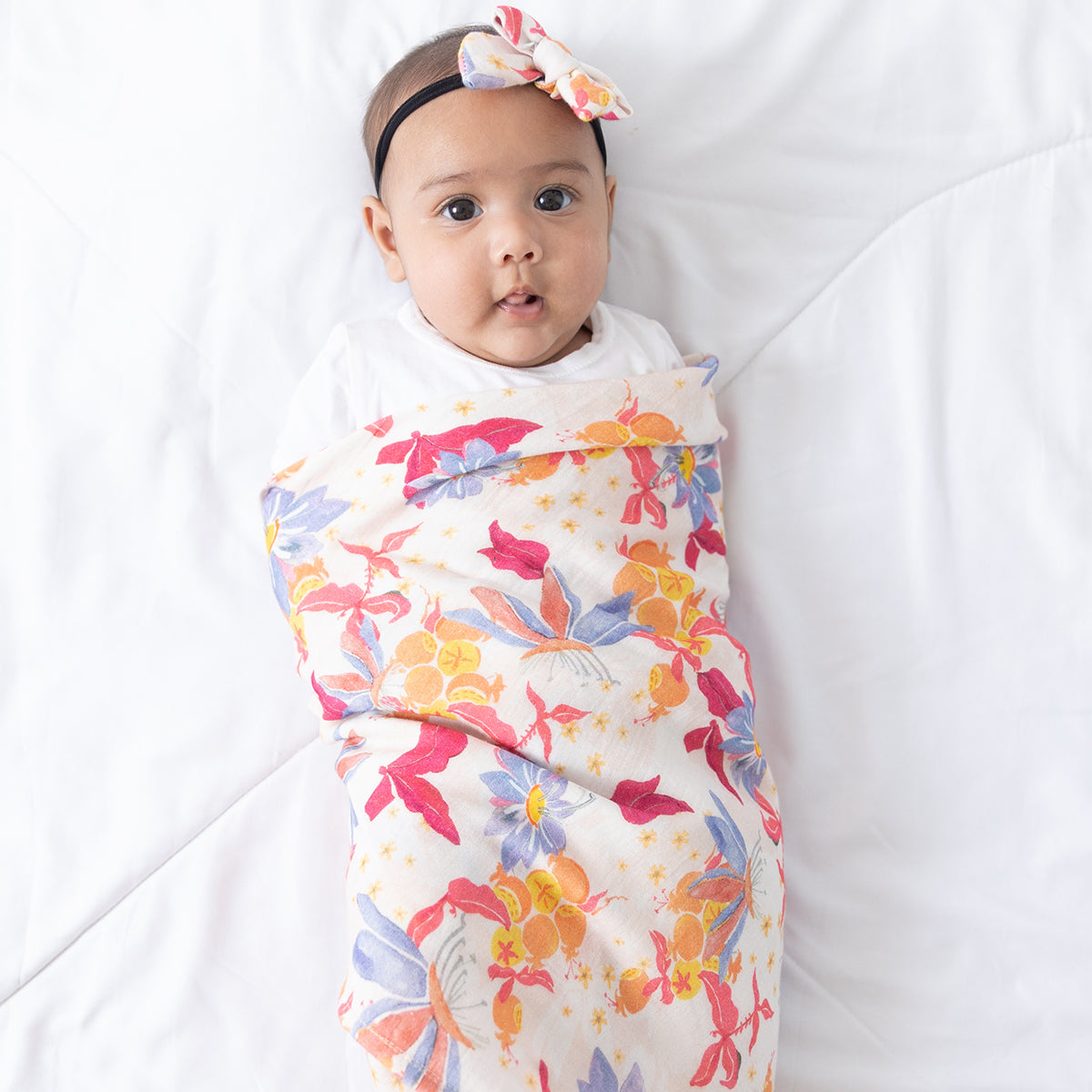 Baby girl best sale swaddle with headband