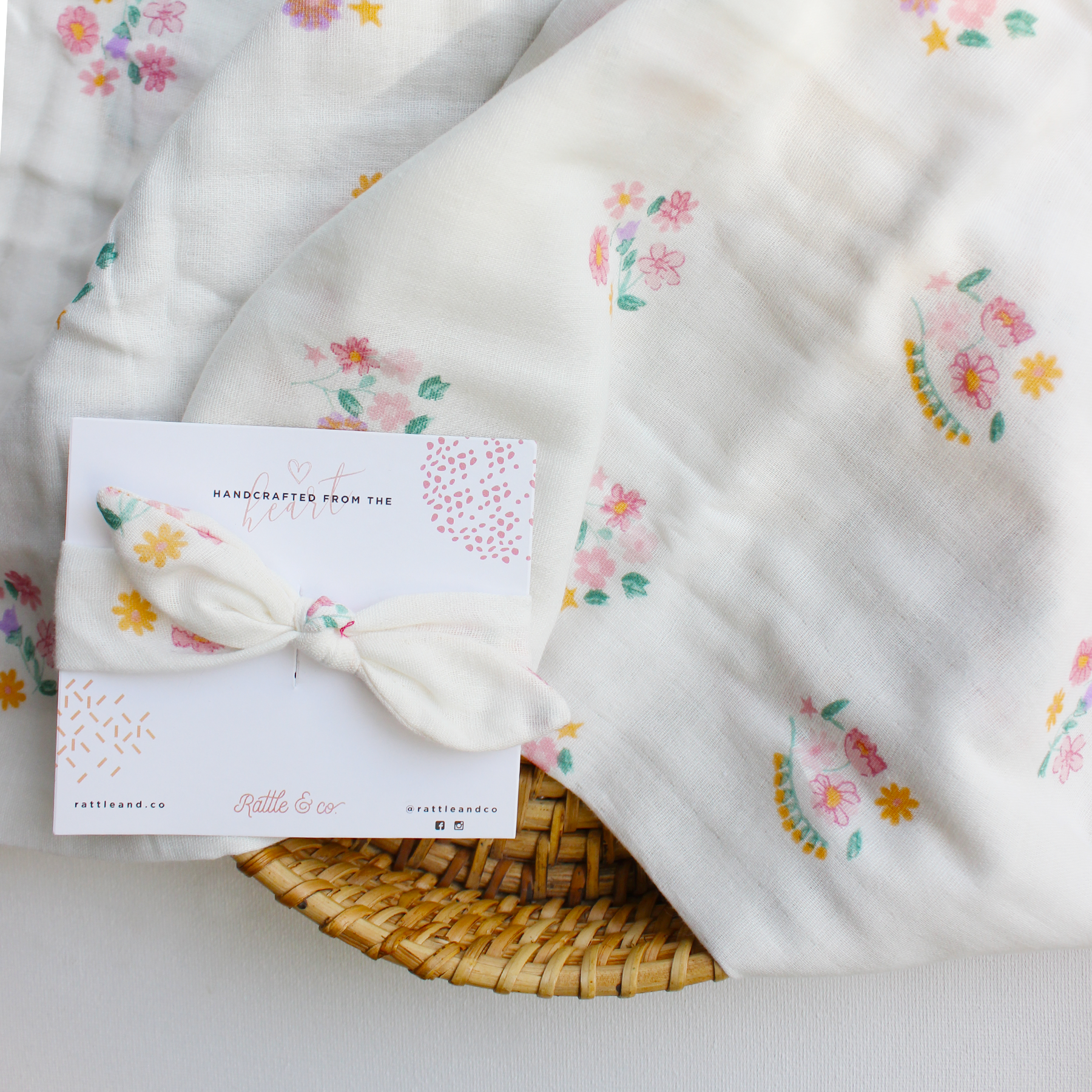 Arms Wide Open - Swaddle + Bow Headband Set