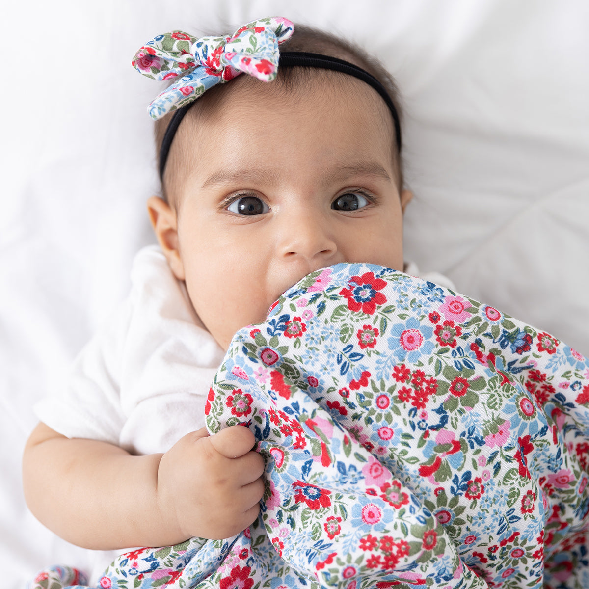 Peaceful Peonies Set of 2 Swaddles + Bow