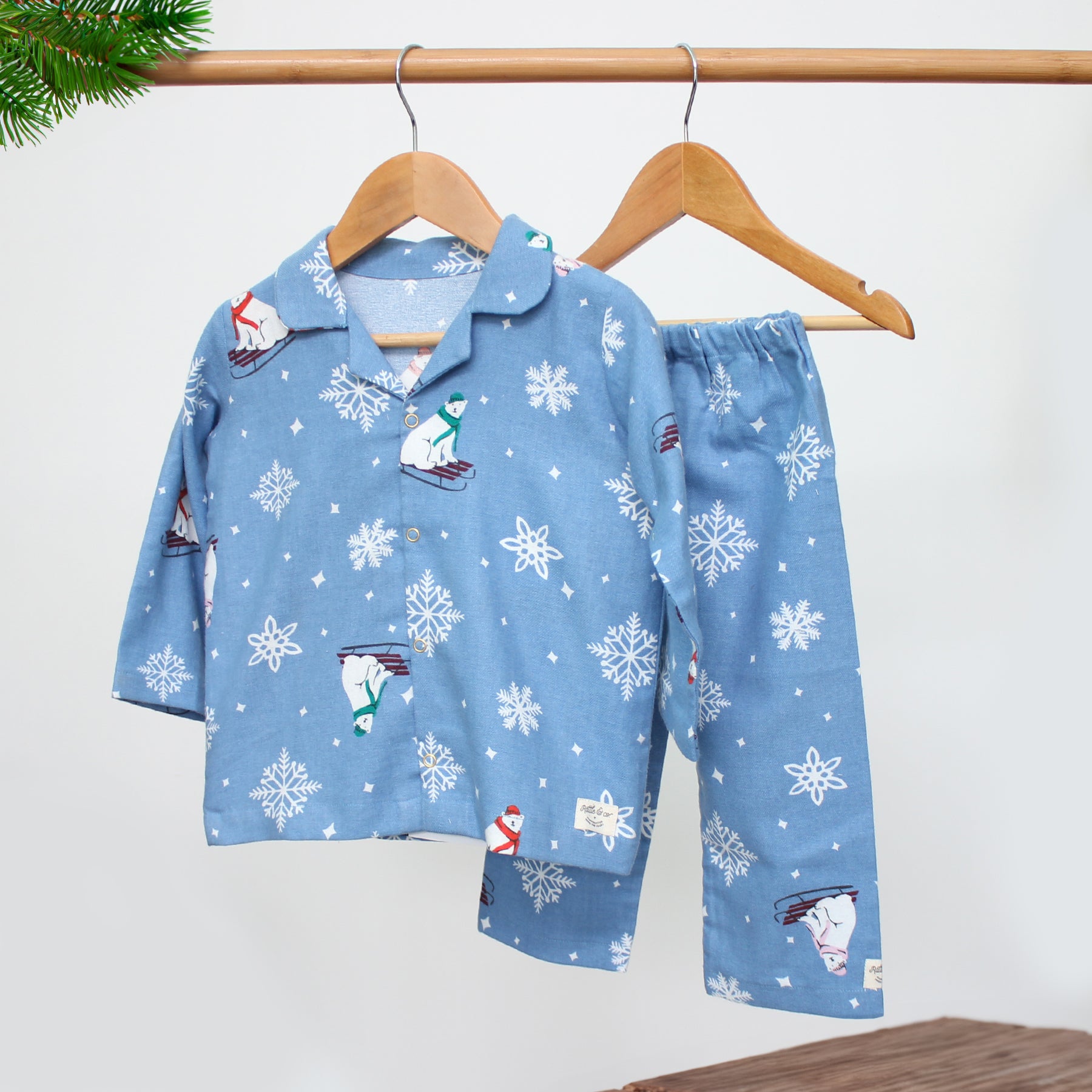 Snow Much Style Flannel Jammies Set For Kids
