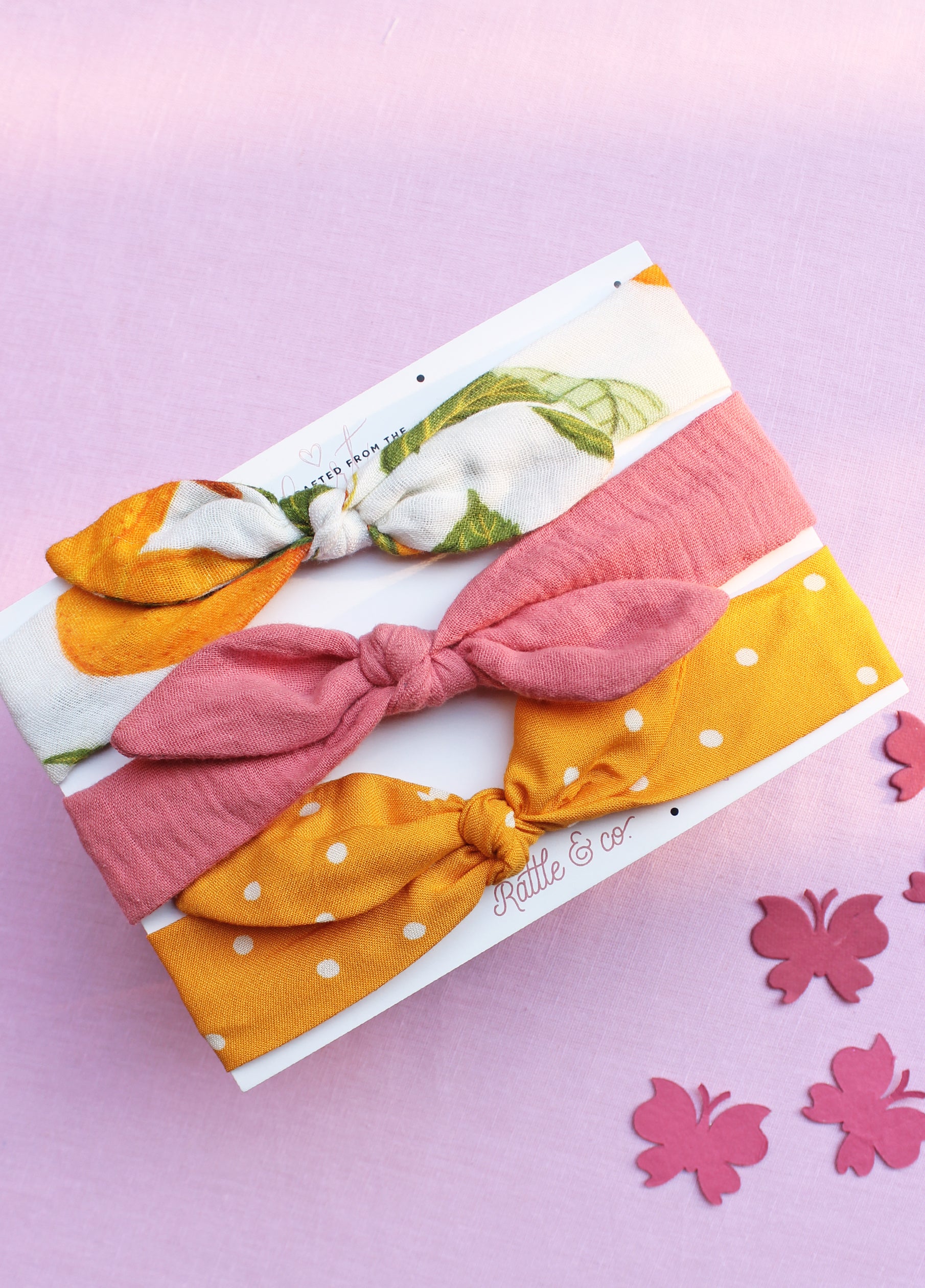 Peach Pear - Set of 3 Hairbands