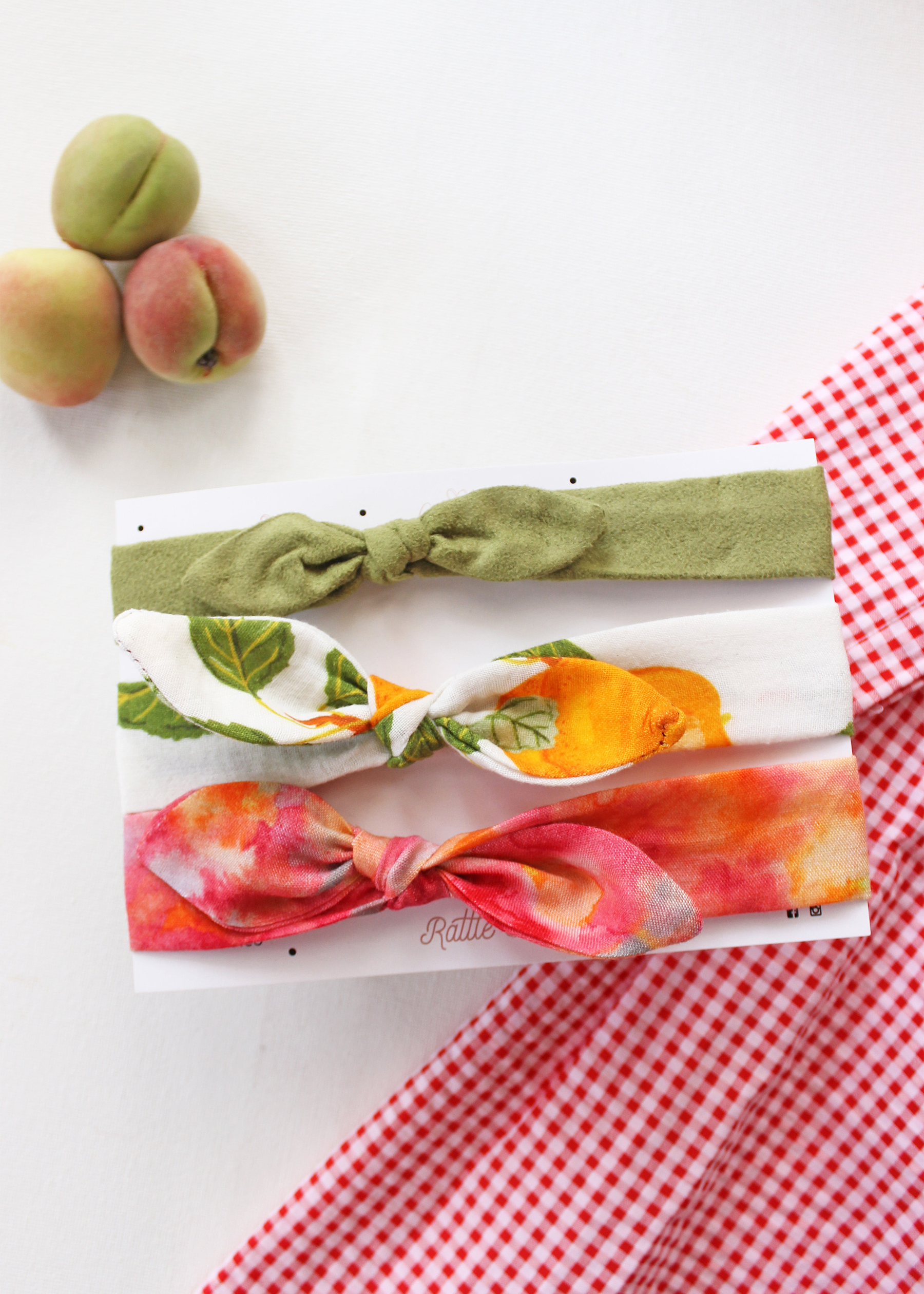 Peach Pear - Set of 3 Hairbands