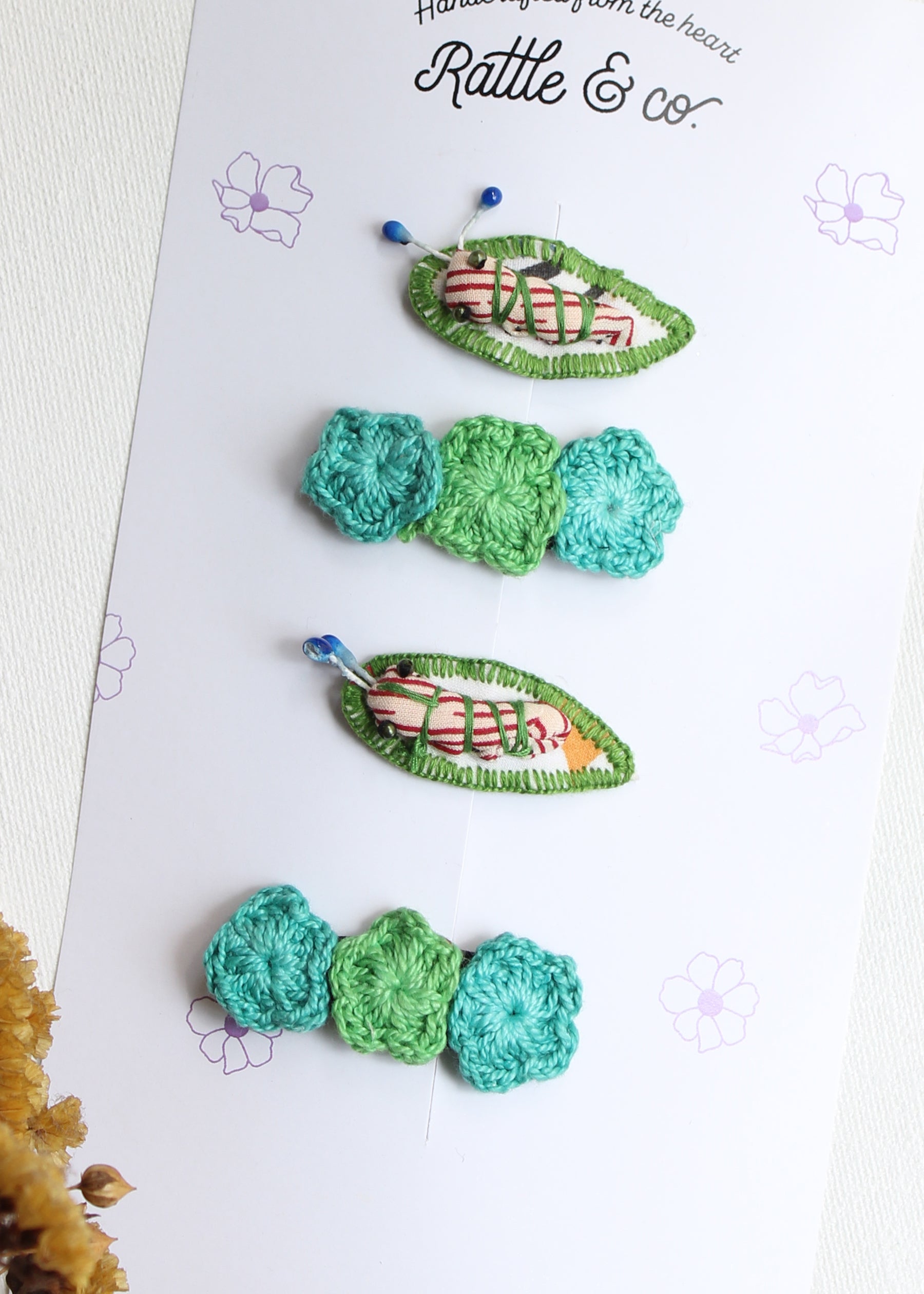 Very Hungry Caterpillar - Set Of 4 Embroidered Tic Tacs