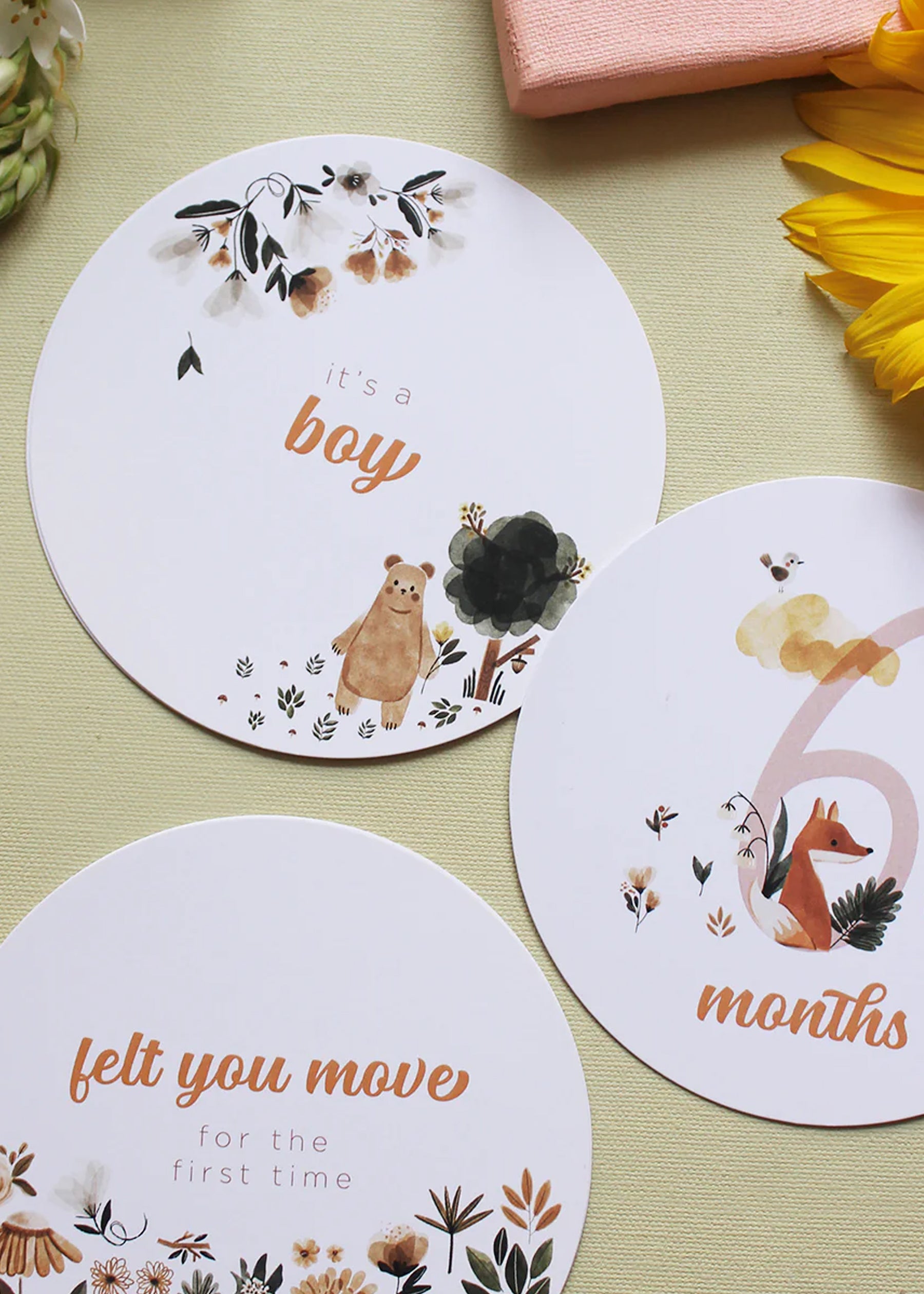 Mama Bear Pregnancy Milestone Cards