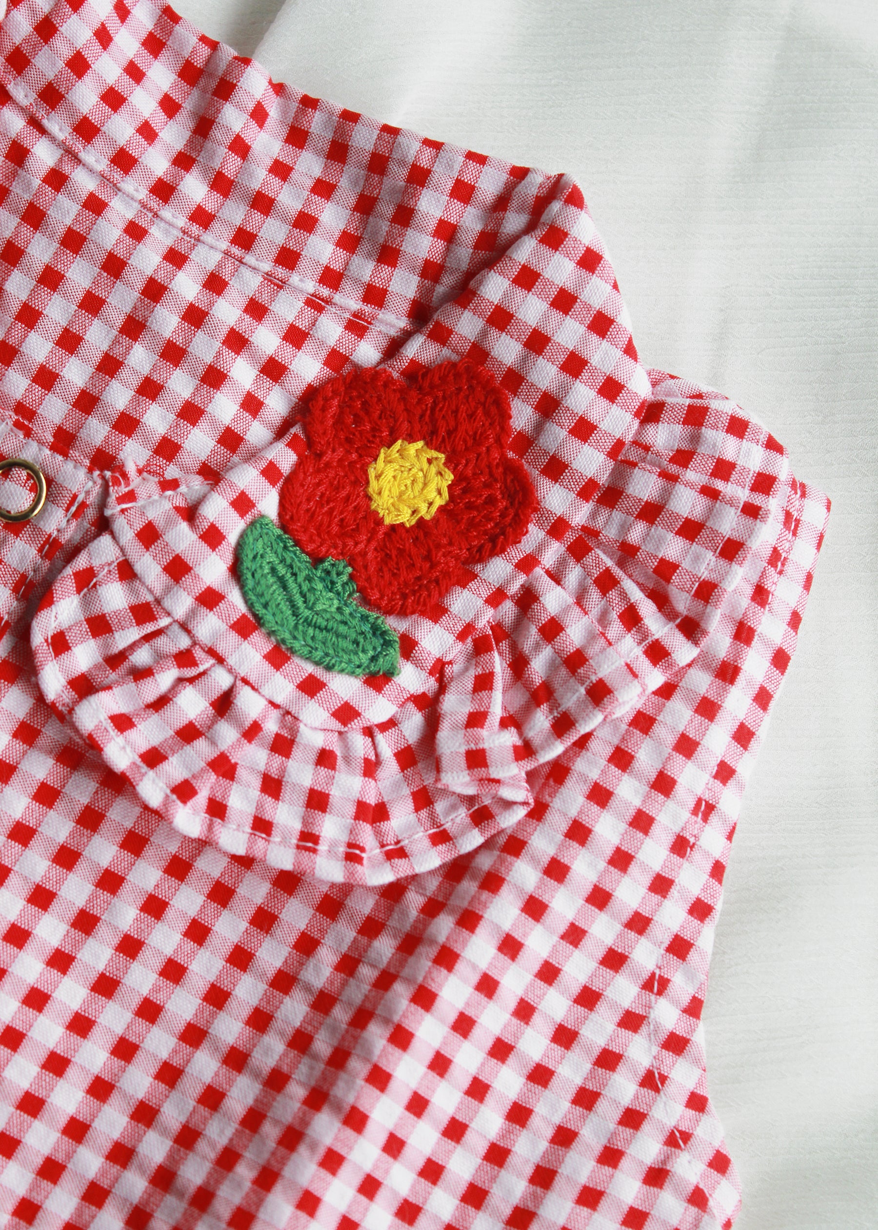 Garden Girls Red Check Dress