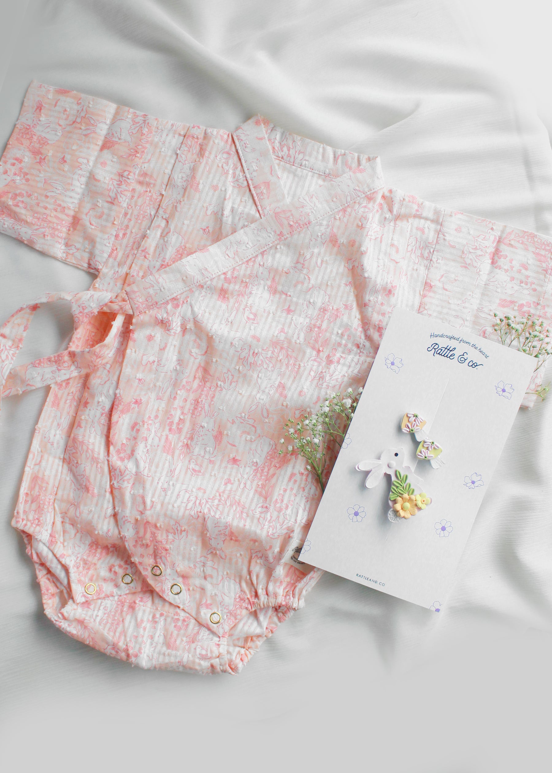 Somebunny Loves You Kimono Style Romper