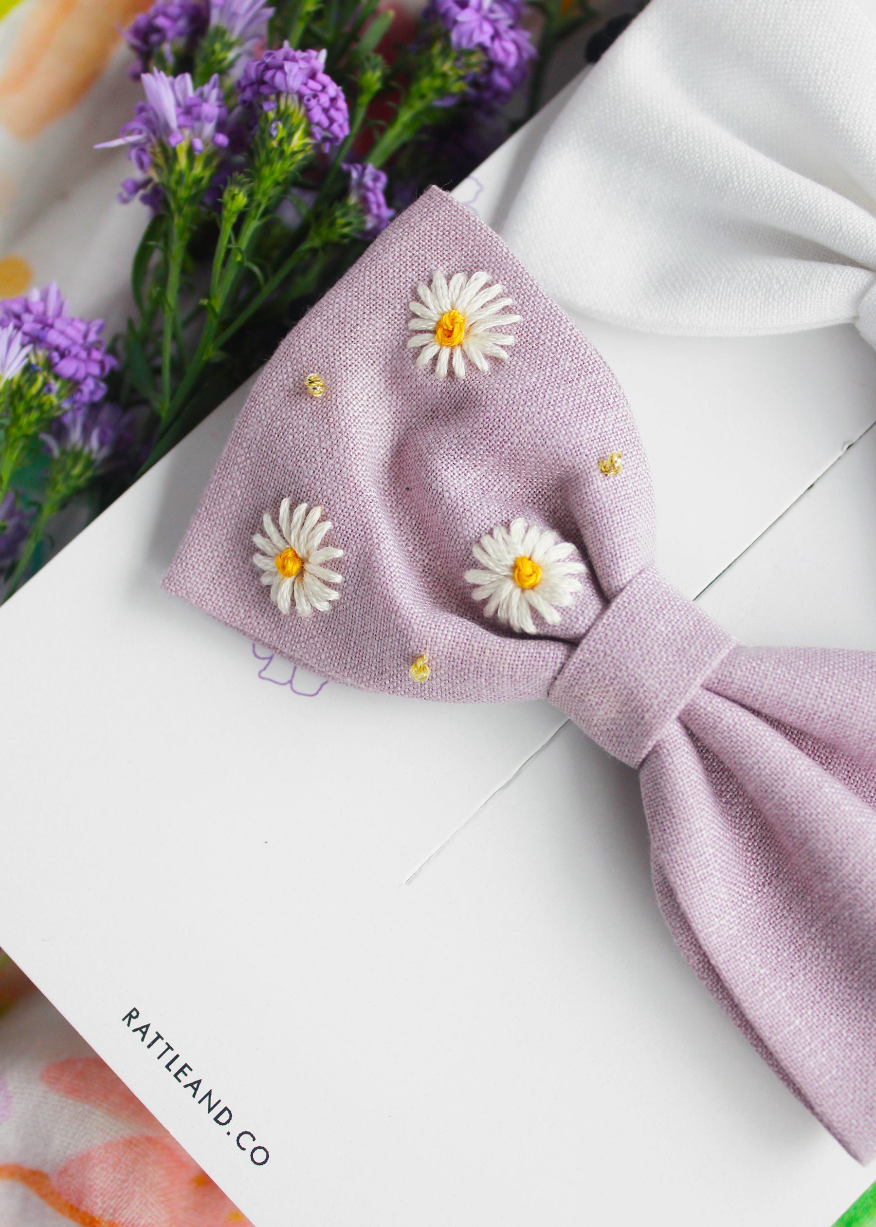 Happily Ever After Embroidered - Set Of 2 Bow Headbands